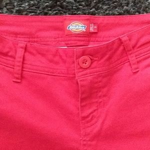 Red Dickies low-rise pants